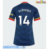 Camisa de time de futebol Arsenal Viktor Gyokeres #14 Replicas 2º Equipamento Feminina 2026-27 Manga Curta